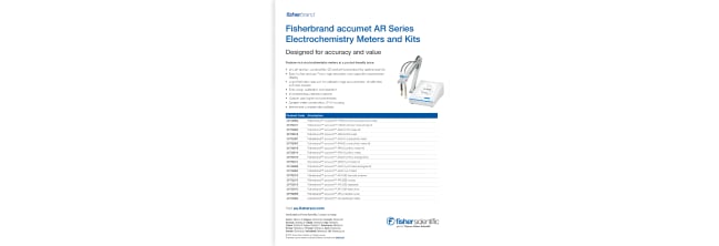 Fisherbrand accumet serie AR – medidores y kits de electroquímica