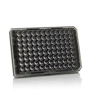 Thermo Scientific™ Nunc™ Microplaca de 96 pocillos con fondo óptico, negra, superficie TC