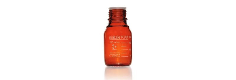 DWK Life Sciences DURAN™ PURE Bottle, Amber, with DIN Thread