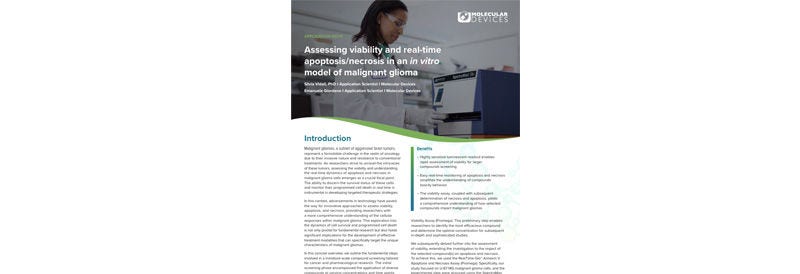 Assessing Viability and Real-Time Apoptosis/Necrosis in an In Vitro Model of Malignant Glioma