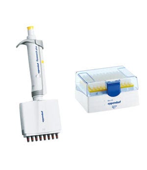Pipeta multicanal mecánica Eppendorf™ Research™ plus, de 10 a 100 µl