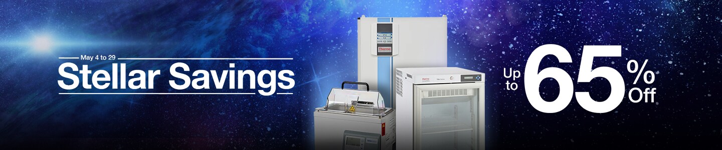 Enjoy stellar up-to-65%-off savings on equipment May 4 through 29.