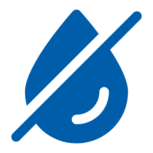 icono de gota cruzada