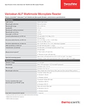 Hoja de especificaciones de Varioskan™ ALF