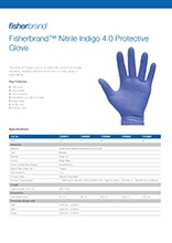 Fisherbrand™ Guante de protección de nitrilo Indigo 4.0