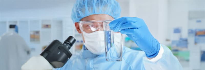 Conservar el agua pura y los resultados, fiables