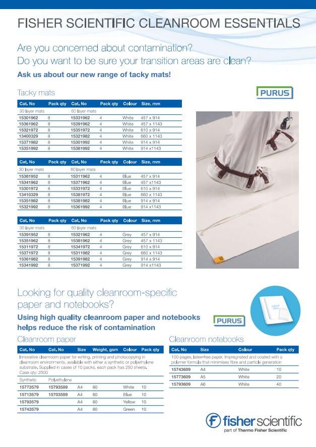 Fisher Scientific Cleanroom Essentials
